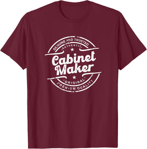 Best Cabinet Maker vintage stamp retro distressed aesthetic T-Shirt - T-Shirt | Maroon