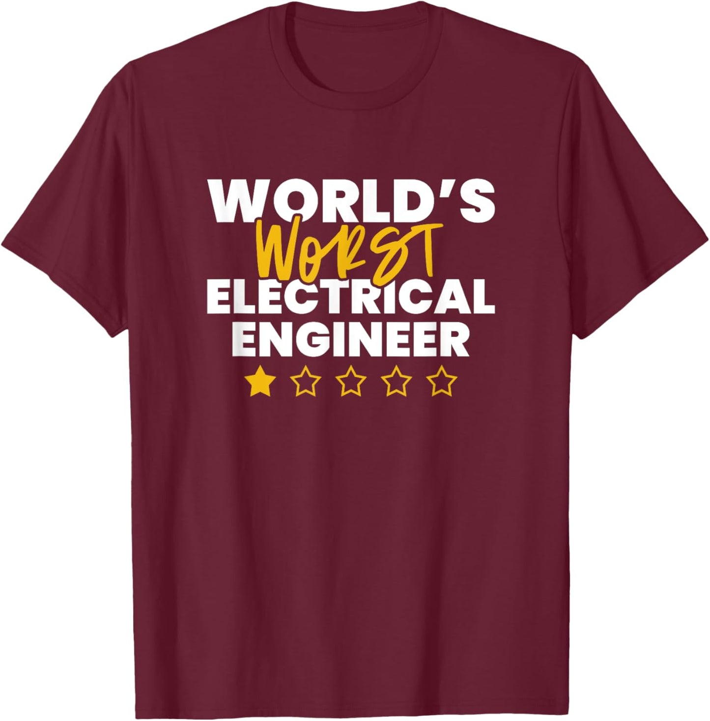 World's Worst Electrical Engineer T-Shirt - T-Shirt | Maroon