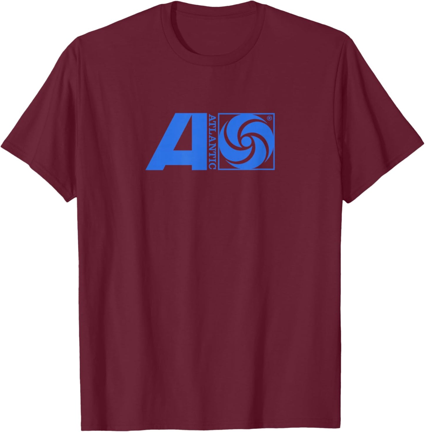 Atlantic Records Blue Logo T-Shirt - T-Shirt | Maroon