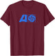 Atlantic Records Blue Logo T-Shirt - T-Shirt | Maroon