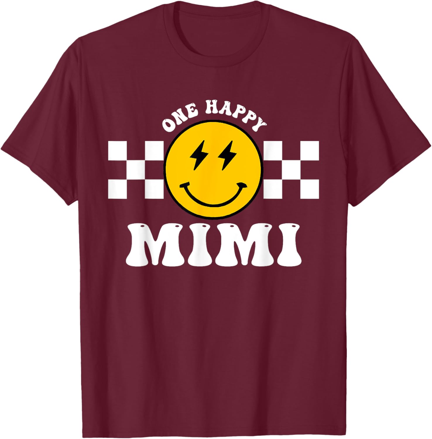 One Happy Dude 1st Birthday One Cool Mimi Family Matching T-Shirt - T-Shirt | Maroon