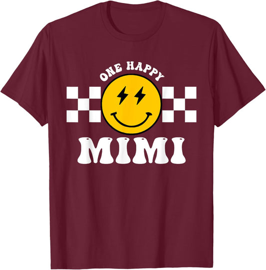 One Happy Dude 1st Birthday One Cool Mimi Family Matching T-Shirt - T-Shirt | Maroon