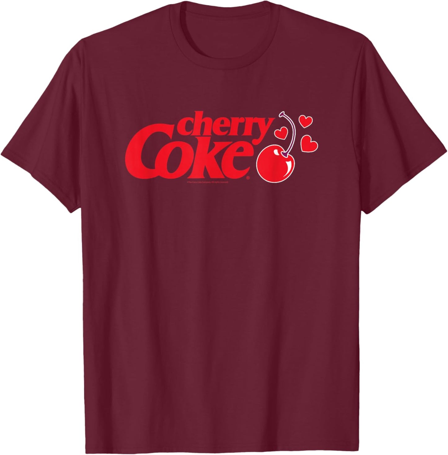 Coca-Cola - - Cherry Coke Hearts T-Shirt - T-Shirt | Maroon