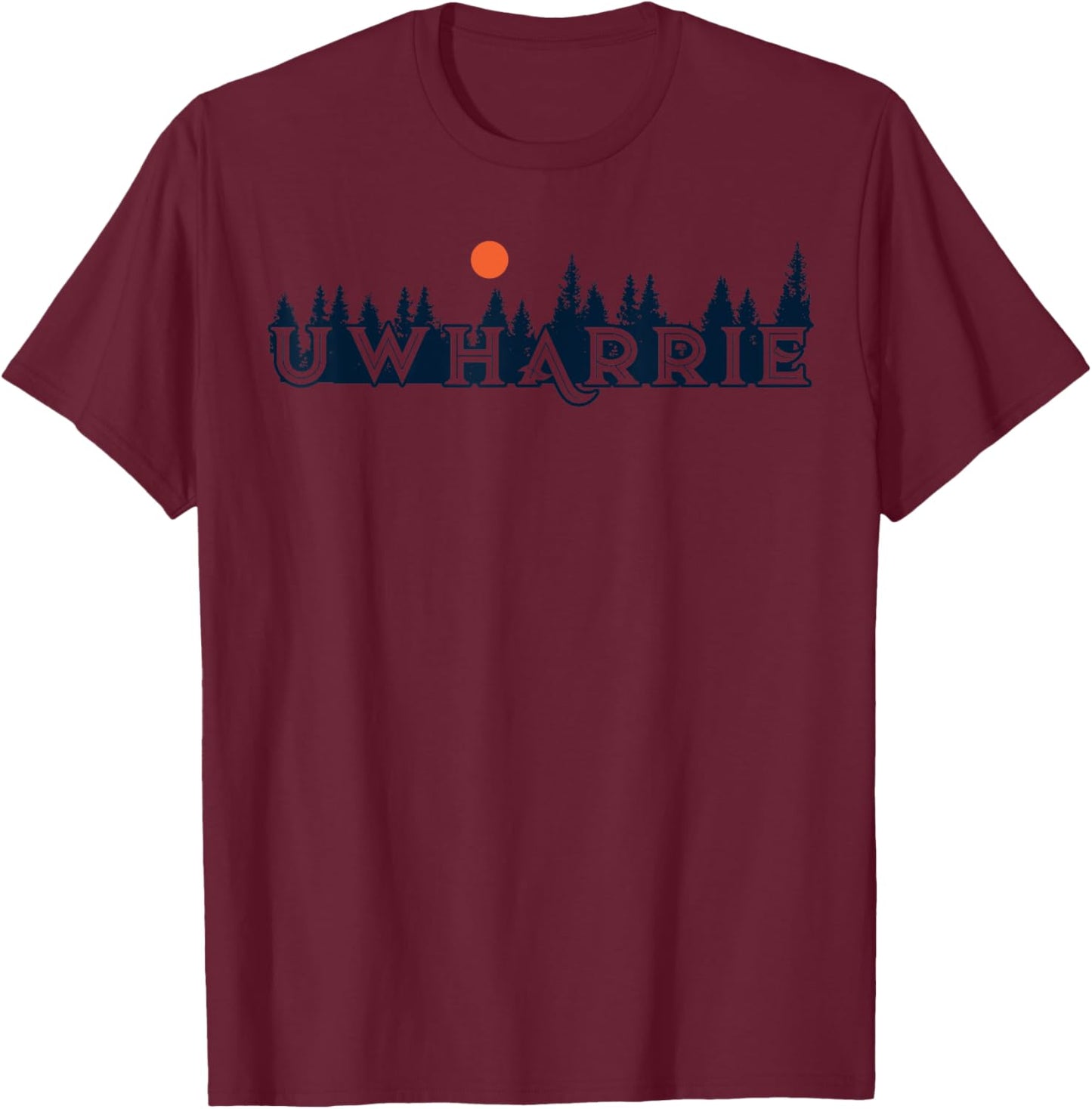 Uwharrie National Forest Retro Vintage T-Shirt - T-Shirt | Maroon