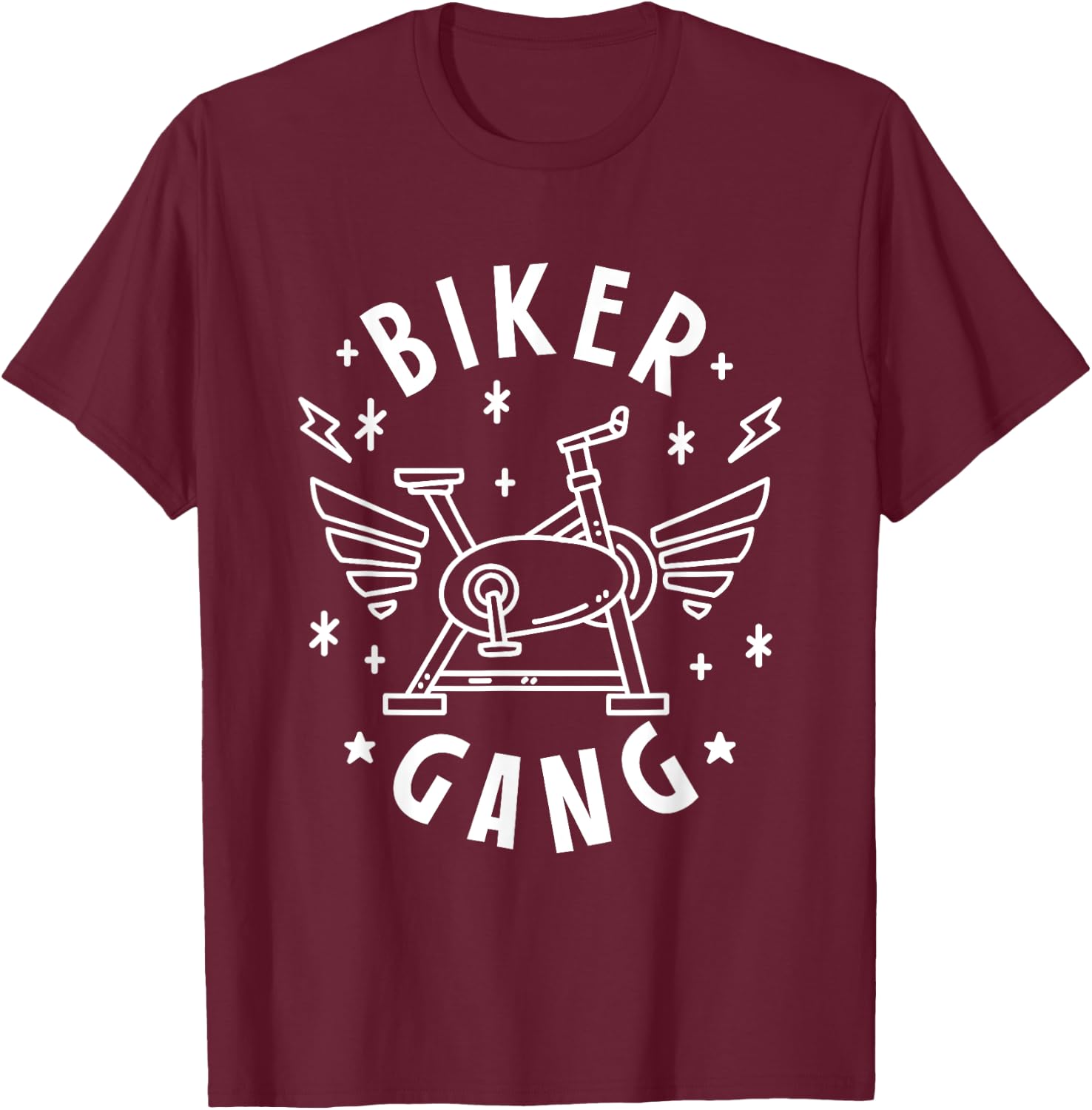 Biker Gang for Spin Class T-Shirt - T-Shirt | Maroon