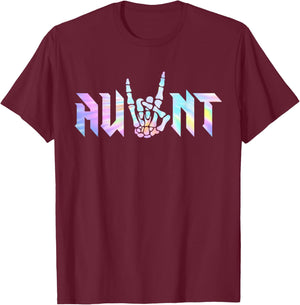 Aunt Of The Bad Two the Bone Birthday 2 Years Old Birthday T-Shirt - T-Shirt | Maroon
