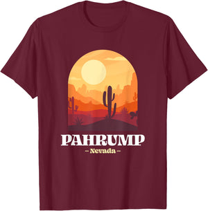 Pahrump, Nevada Vacation Travel Souvenir Graphic T-Shirt - T-Shirt | Maroon