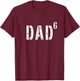 Military Style Dad6 6th Power Dad of 6 Kids Fathers Day T-Shirt - T-Shirt | Maroon