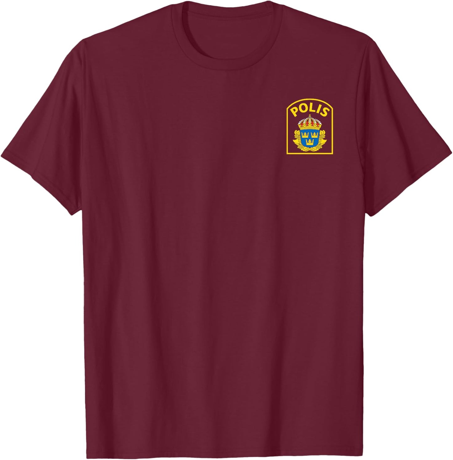Polisen Sweden Police T-Shirt - T-Shirt | Maroon