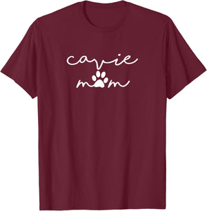 Cavalier King Charles Spaniel Mom Dog Mama Cavie Mom Simple T-Shirt - T-Shirt | Maroon
