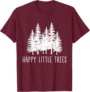 Happy Little Classic Adorable Costume Forest Lovers Tree T-Shirt - T-Shirt | Maroon