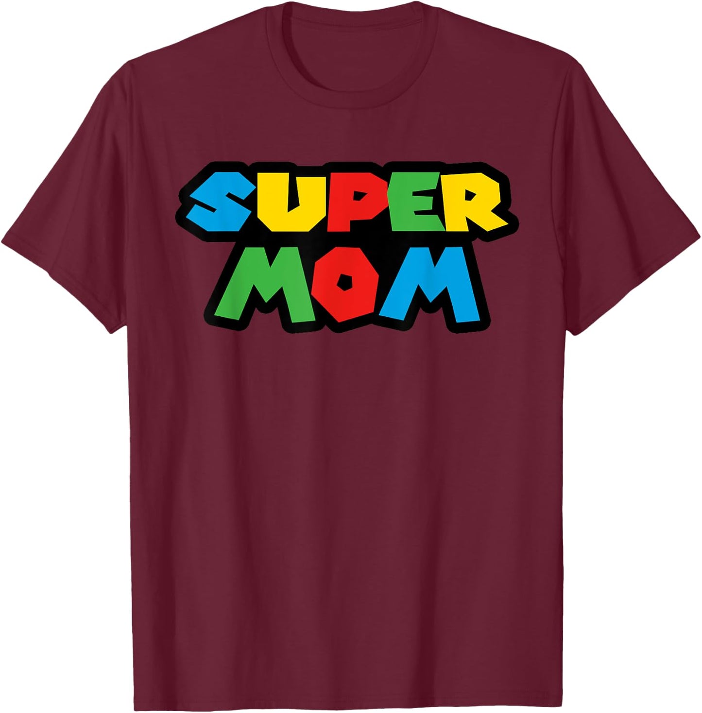 Gamer Super Mom Classic Funny Mother's Day T-Shirt - T-Shirt | Maroon