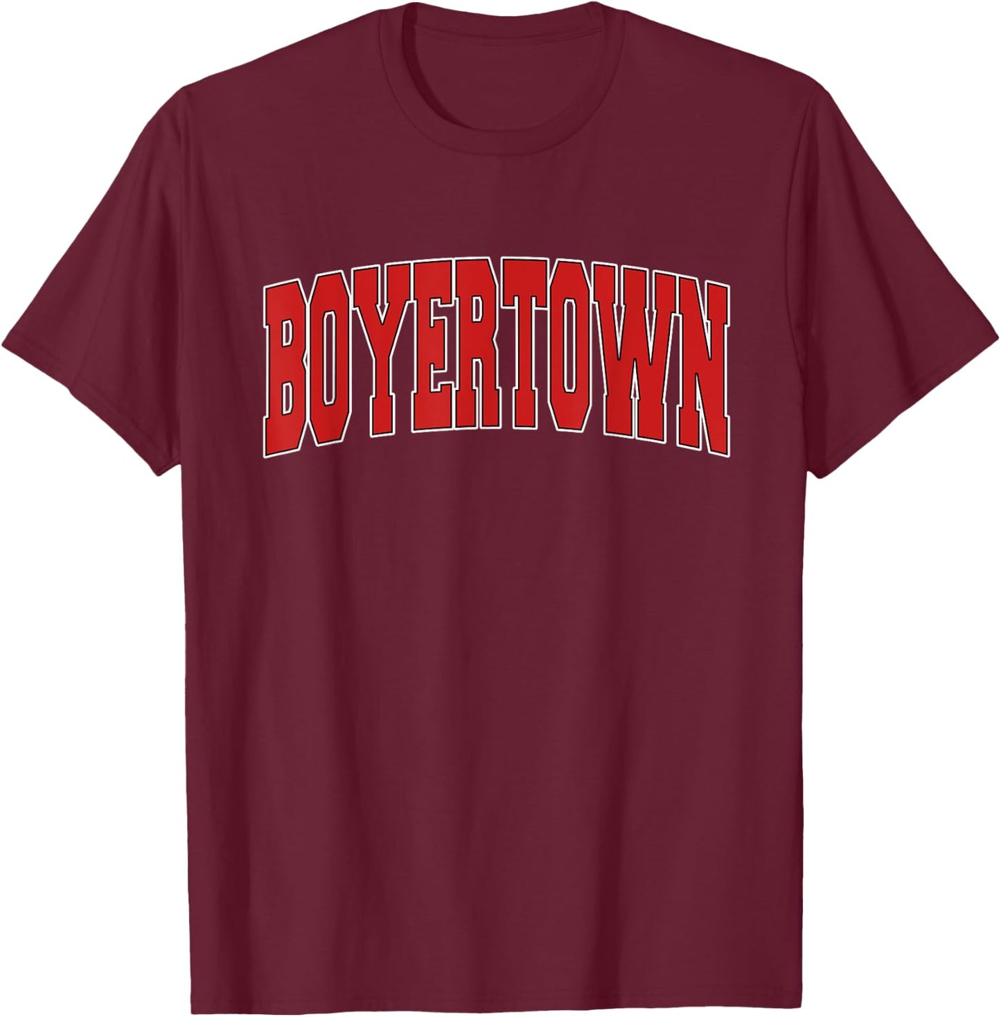 BOYERTOWN PA PENNSYLVANIA Varsity Style USA Vintage Sports T-Shirt - T-Shirt | Maroon