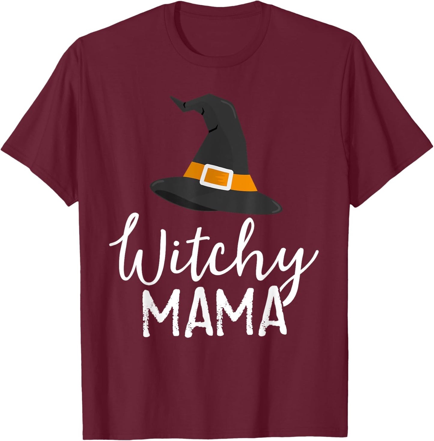 Witchy Mama Halloween Witch Outfit Costume Mom Mother T-Shirt - T-Shirt | Maroon