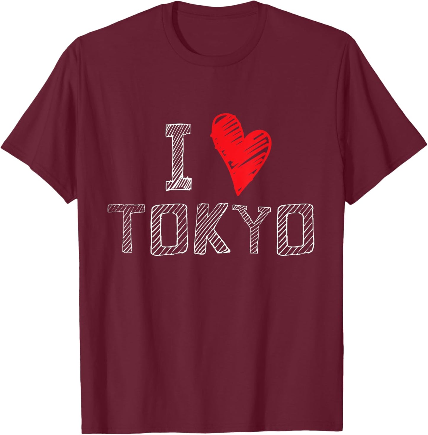 I Love Tokyo Japan Shirt Cute Japanese I Heart Tokyo Tourist T-Shirt - T-Shirt | Maroon
