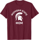 Michigan State MSU Spartans Arched Mom T-Shirt - T-Shirt | Maroon