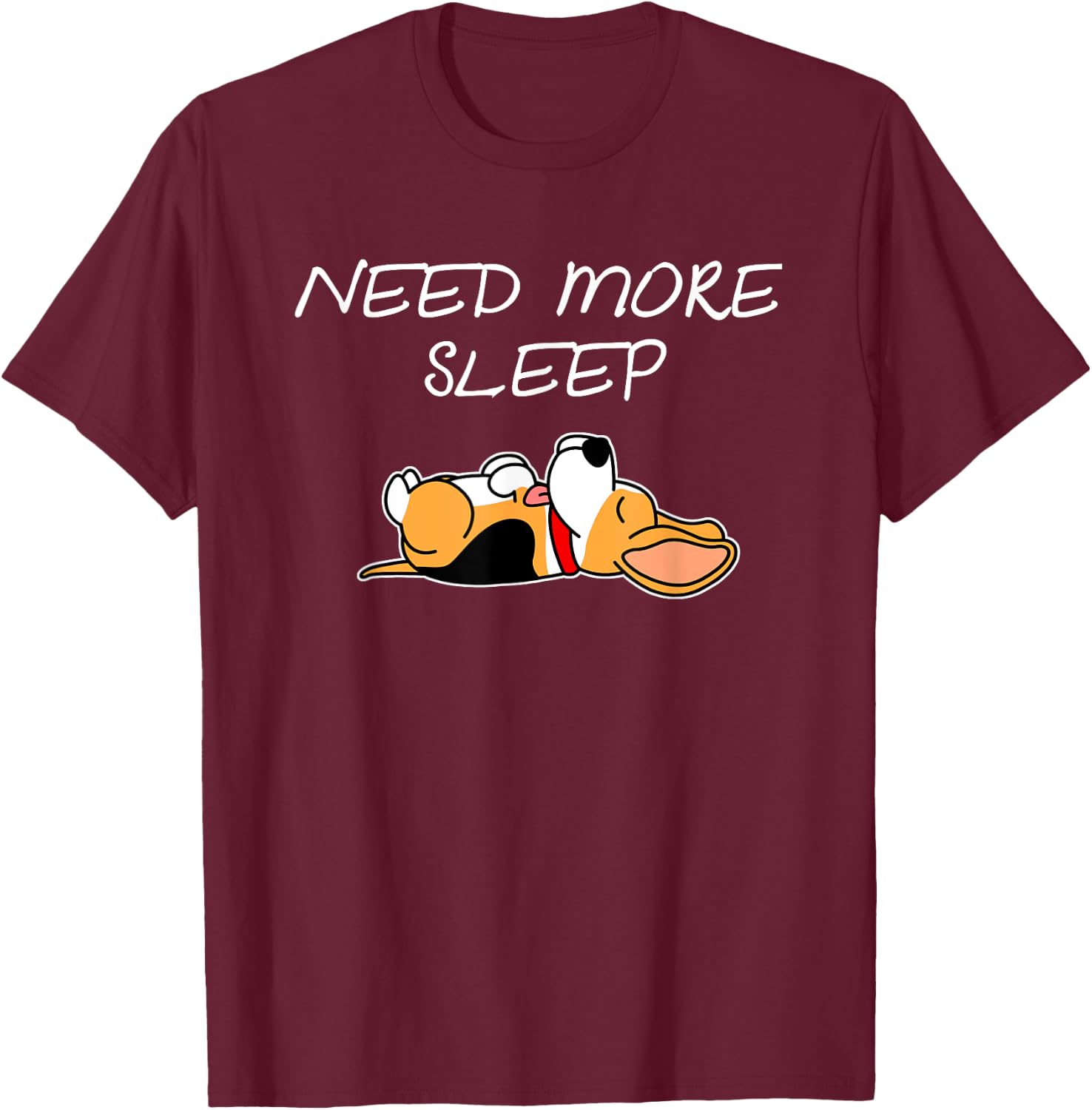Beagle Dog Puppy Need more Sleep Beagle Pajama for Bedtime T-Shirt - T-Shirt | Maroon