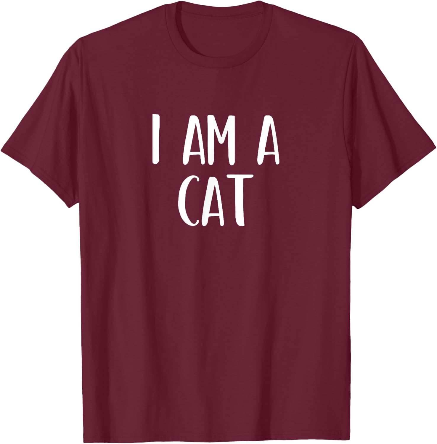 I Am A Cat Halloween I'm Simple Costume Lazy T-Shirt - T-Shirt | Maroon