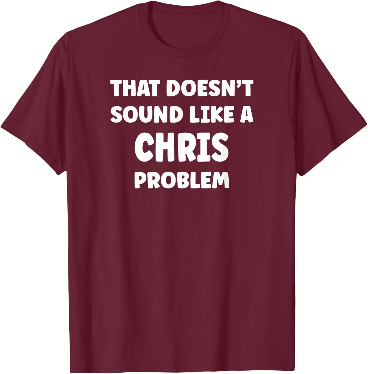 Retro Gift Gift CHRIS Personalized Custom Boys CHRIS Name T-Shirt - T-Shirt | Maroon
