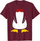 Funny Funky Penguin Body T-Shirt - T-Shirt | Maroon