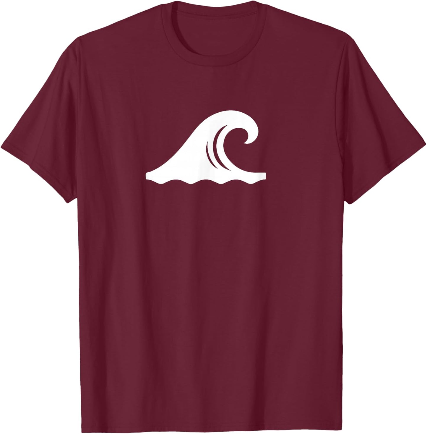 Cool Waves Symbol: Surfer / Surfing / Surf / Coastal Beach Men Women T-Shirt - T-Shirt | Maroon