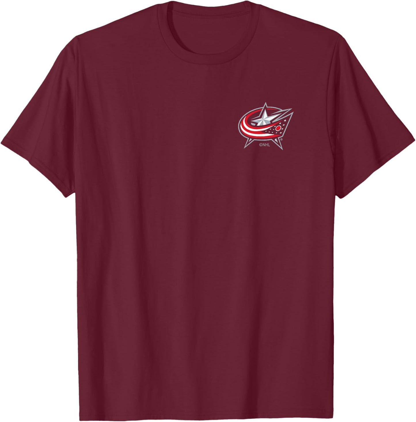 Columbus Blue Jackets Support Navy Officially Licensed T-Shirt - T-Shirt | Maroon