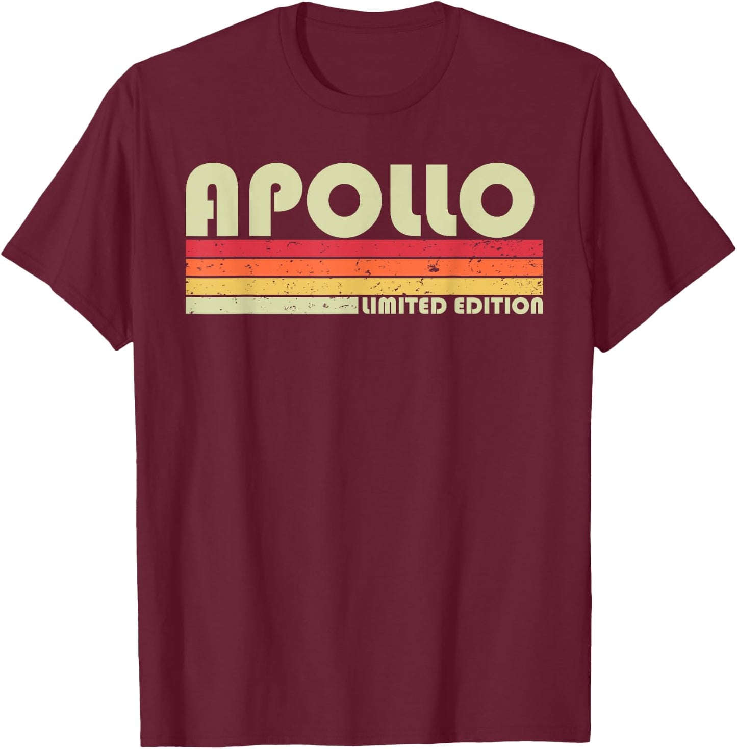 APOLLO Gift Name Personalized Funny Retro Vintage Birthday T-Shirt - T-Shirt | Maroon