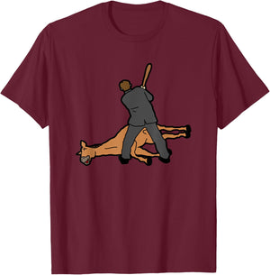 Beating a Dead Horse Meme Funny T-Shirt - T-Shirt | Maroon