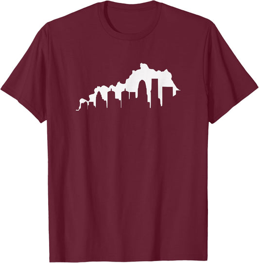 Louisville Kentucky Skyline KY State Pride Silhouette 502 T-Shirt - T-Shirt | Maroon
