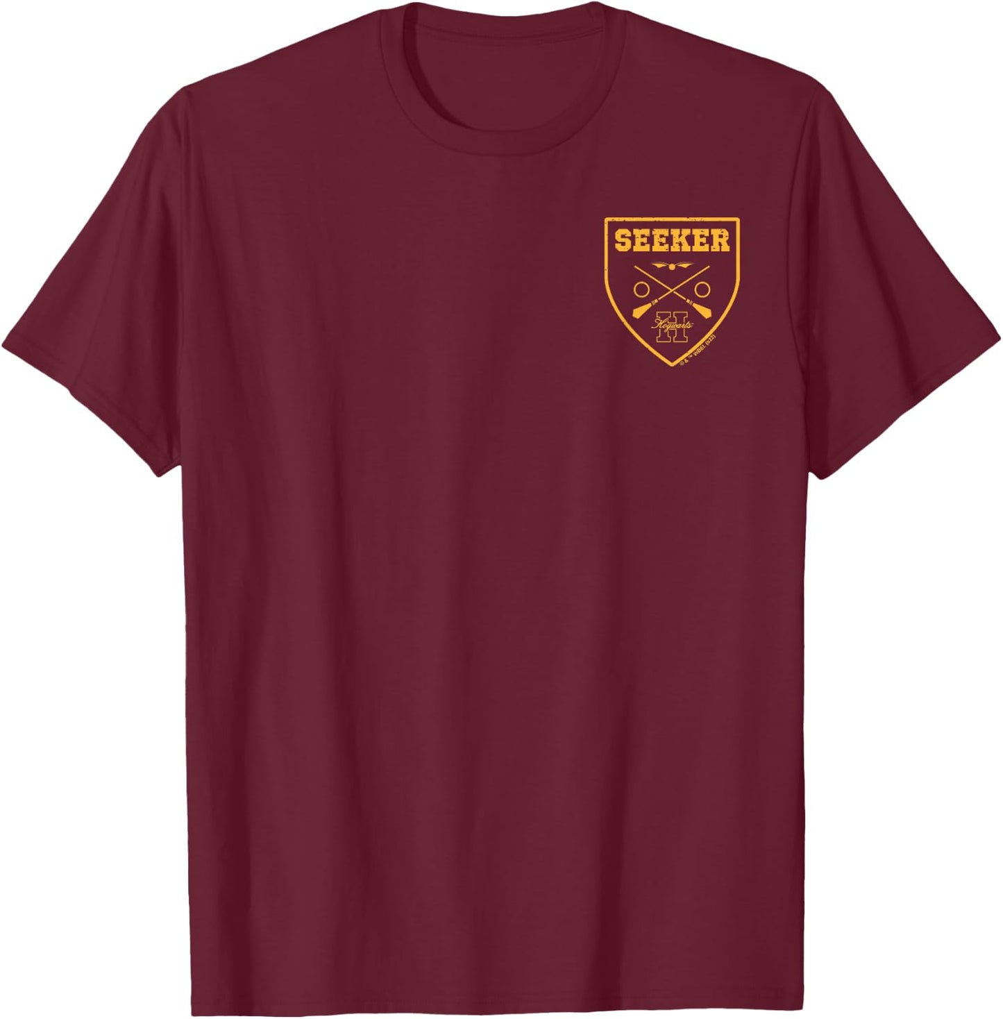 Harry Potter Gryffindor Quidditch Seeker Pocket Badge T-Shirt - T-Shirt | Maroon