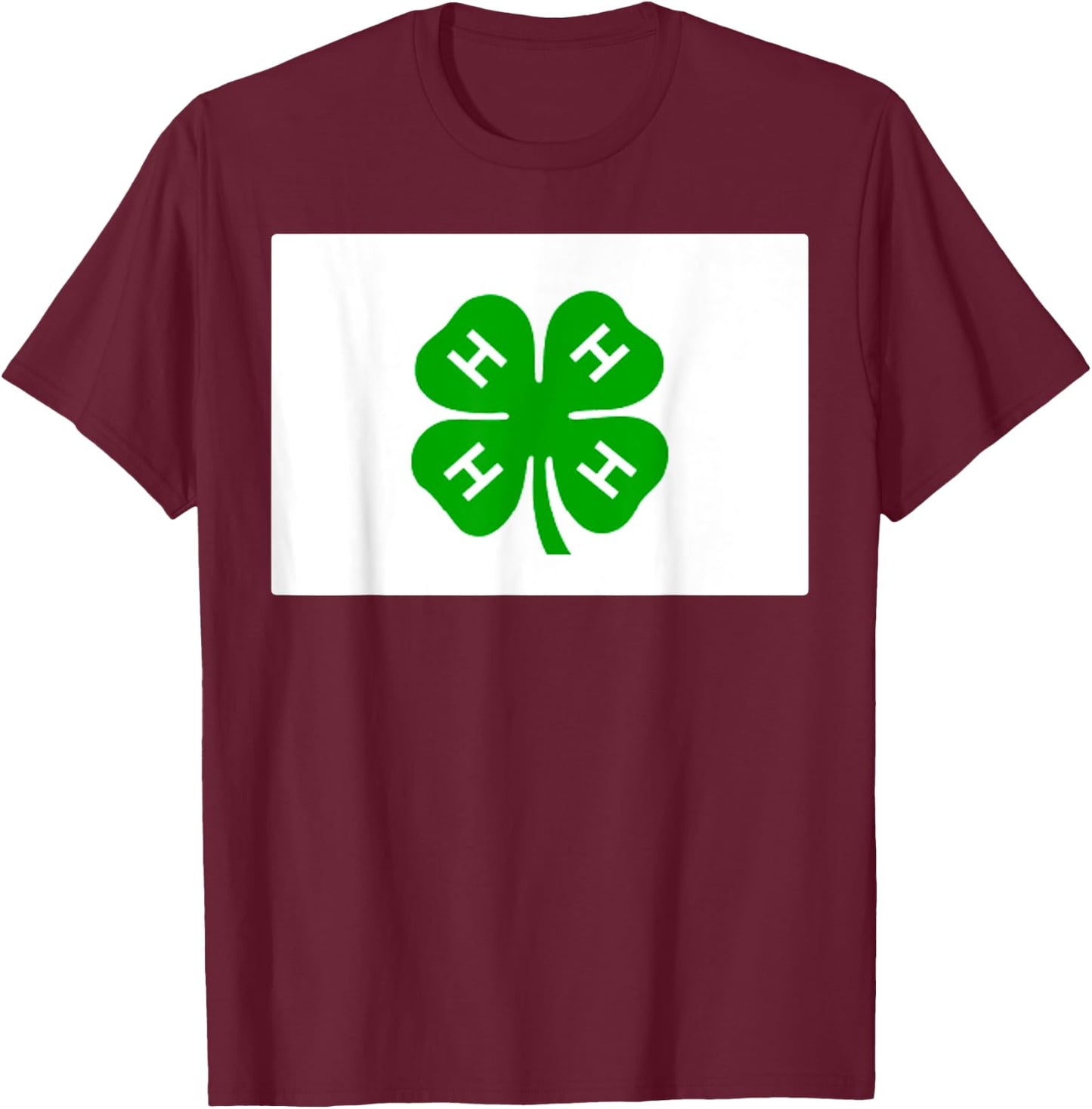 Four H Clubs Flag T-Shirt - T-Shirt | Maroon