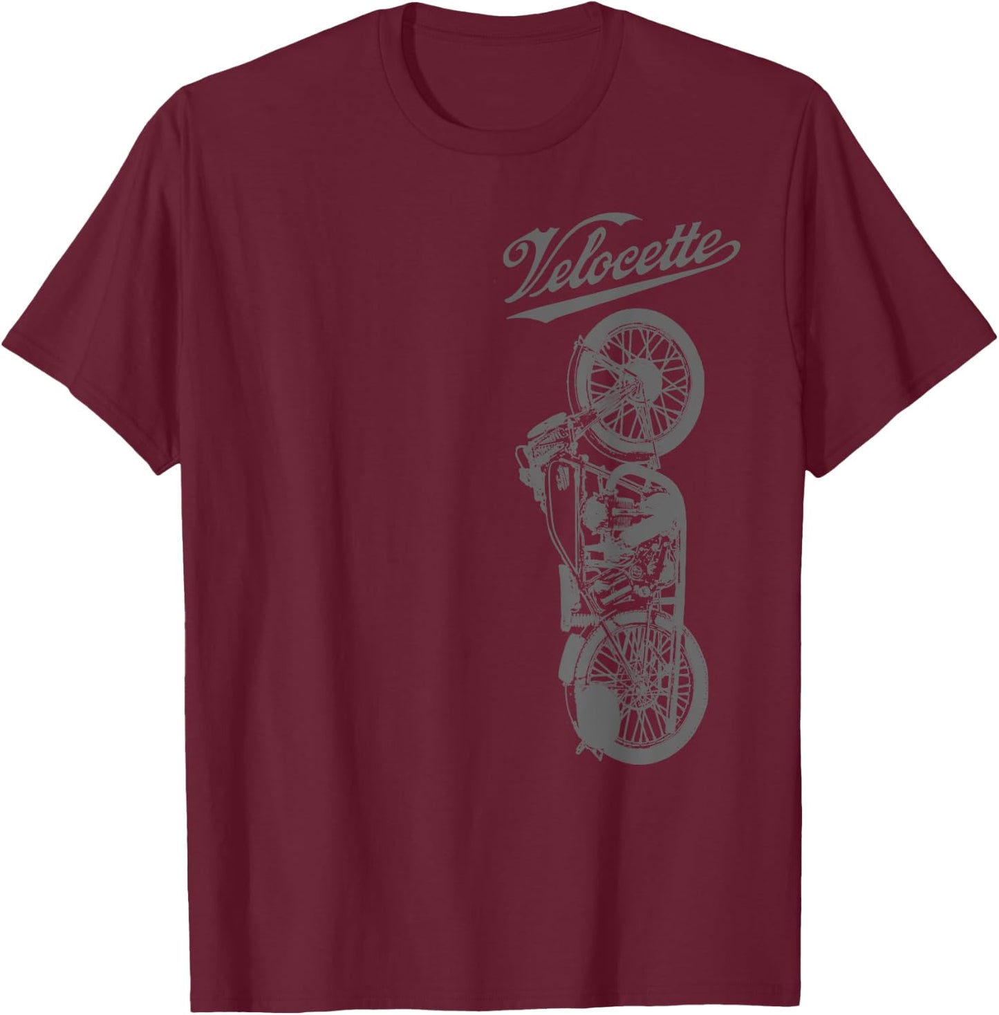 Vincent Velocette Motorcycle Vintage Classic T-Shirt - T-Shirt | Maroon
