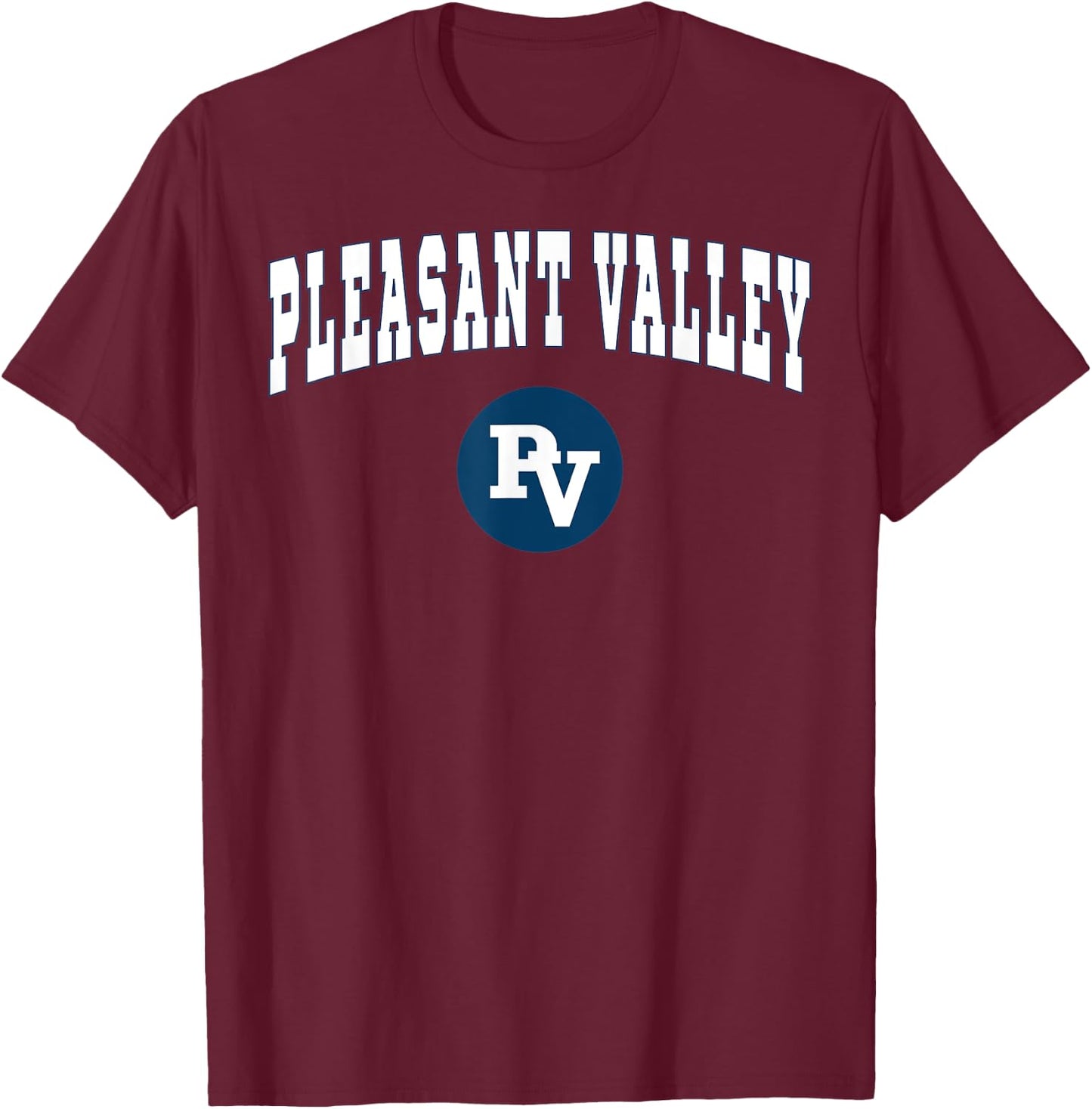 Pleasant Valley High School Spartans C2 T-Shirt - T-Shirt | Maroon