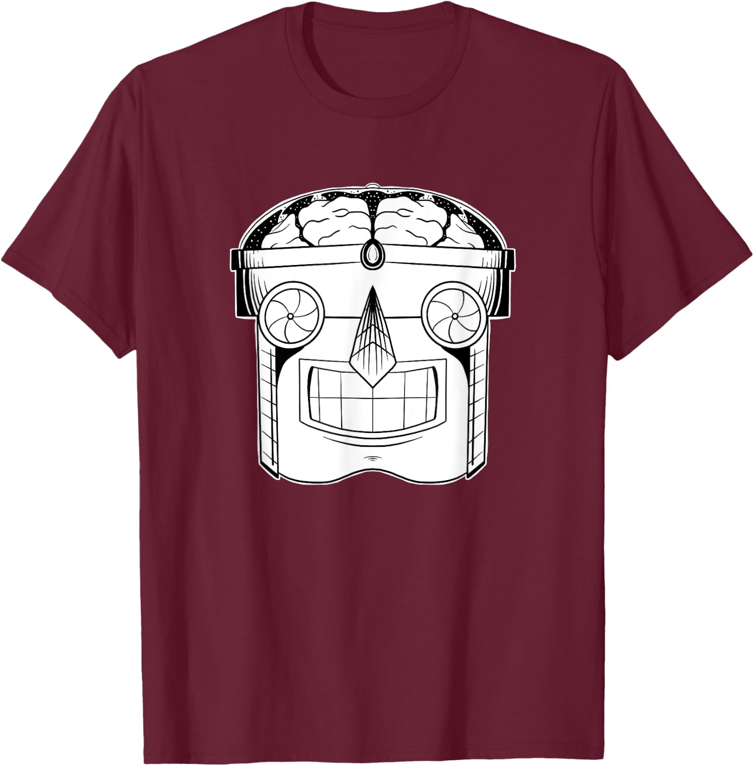 Creatures of Legend - Retro Robot Overlord T-Shirt - T-Shirt | Maroon