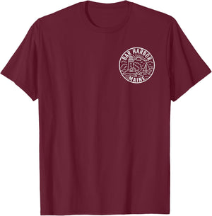Bar Harbor Maine Front and Back T-Shirt - T-Shirt | Maroon
