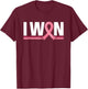 I Won Pink Support Fight Awareness Breast Cancer T-Shirt - T-Shirt | Maroon