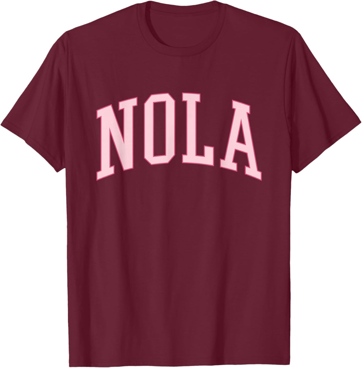 Nola Cute Pink Preppy New Orleans Girls T-Shirt - T-Shirt | Maroon