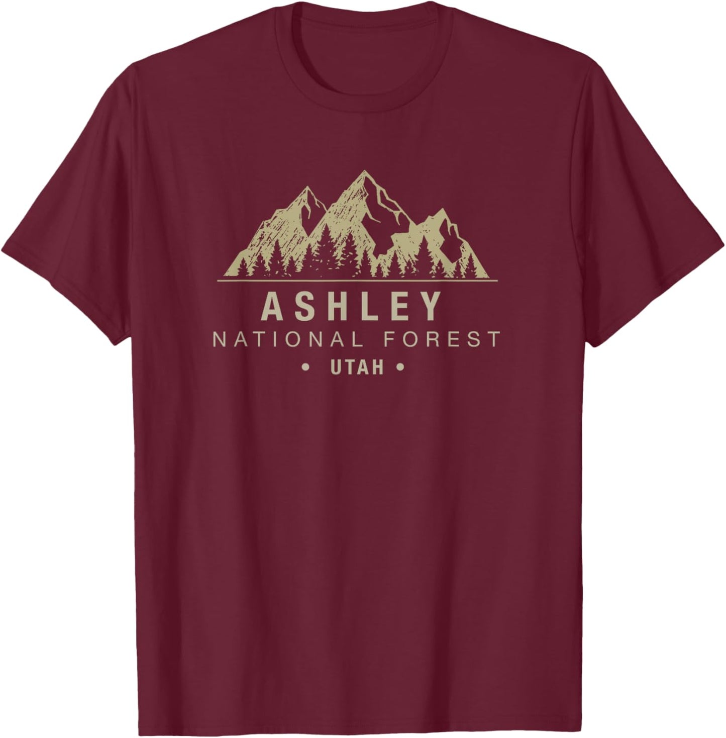Ashley National Forest Utah T-Shirt - T-Shirt | Maroon