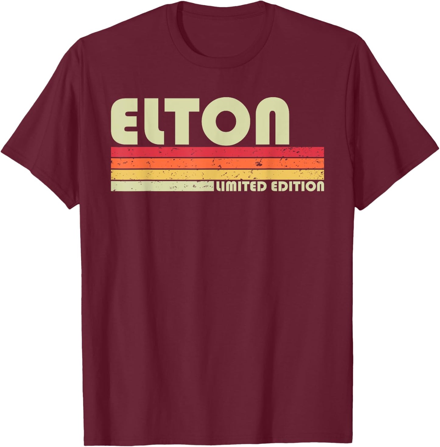 ELTON Gift Name Personalized Funny Retro Vintage Birthday T-Shirt - T-Shirt | Maroon