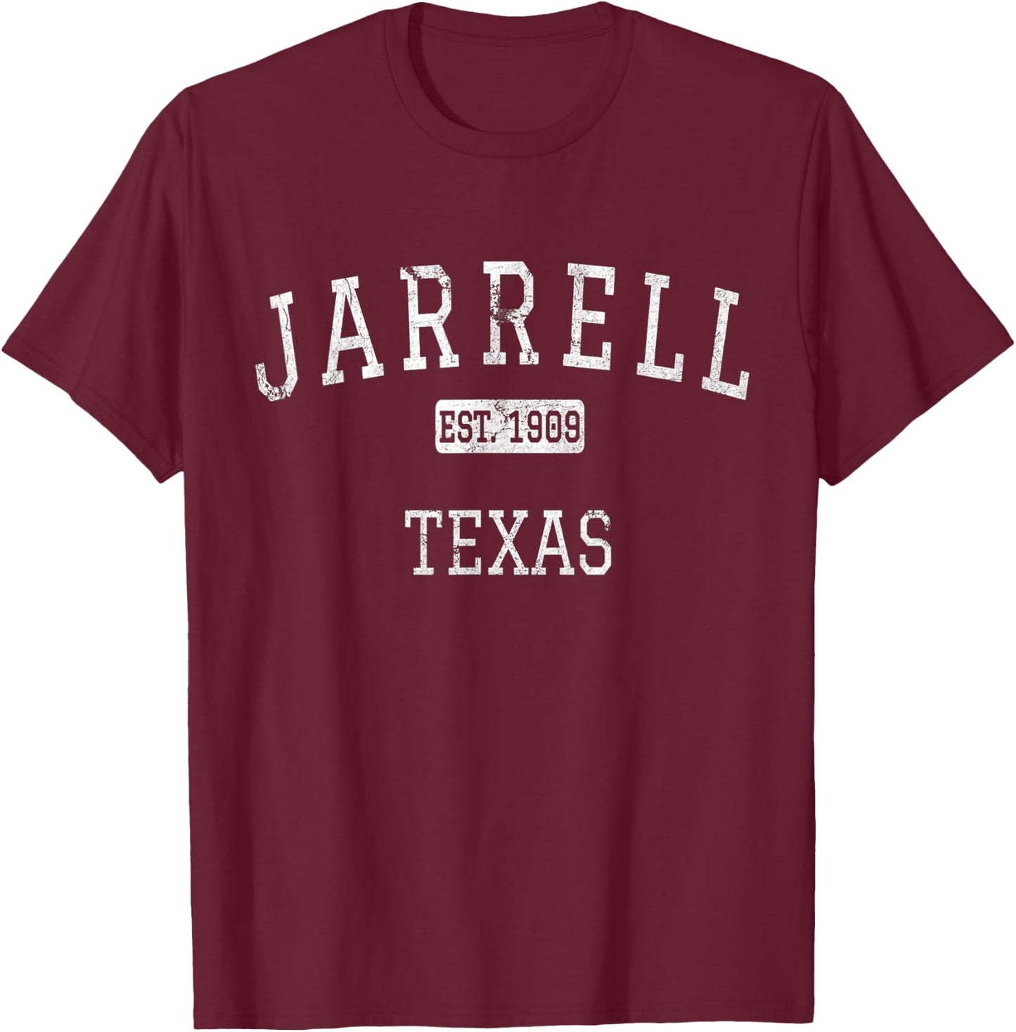 Jarrell Texas TX Vintage T-Shirt - T-Shirt | Maroon