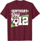 Soccer Birthday Party - 12 Year Old Boy - 12th Birthday T-Shirt - T-Shirt | Maroon