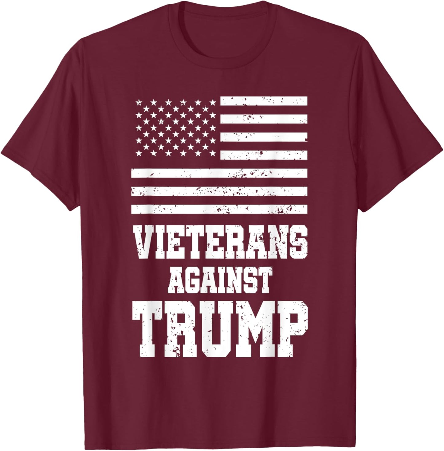 Veterans Against Trump T-Shirt - T-Shirt | Maroon