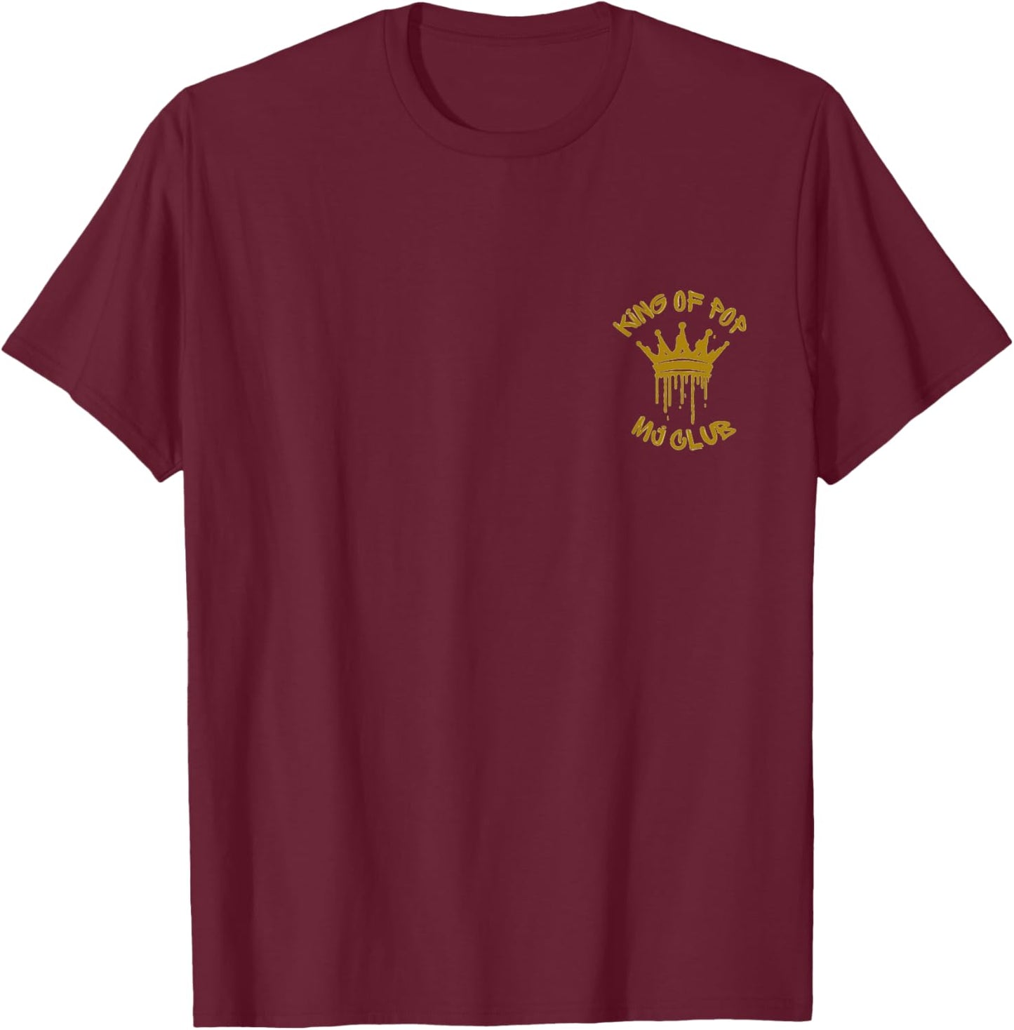 Michael Jackson 016 MJ Club Back Print T-Shirt - T-Shirt | Maroon
