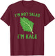 Funny Kale Costume Vegetarian Love Salad T-Shirt - T-Shirt | Maroon