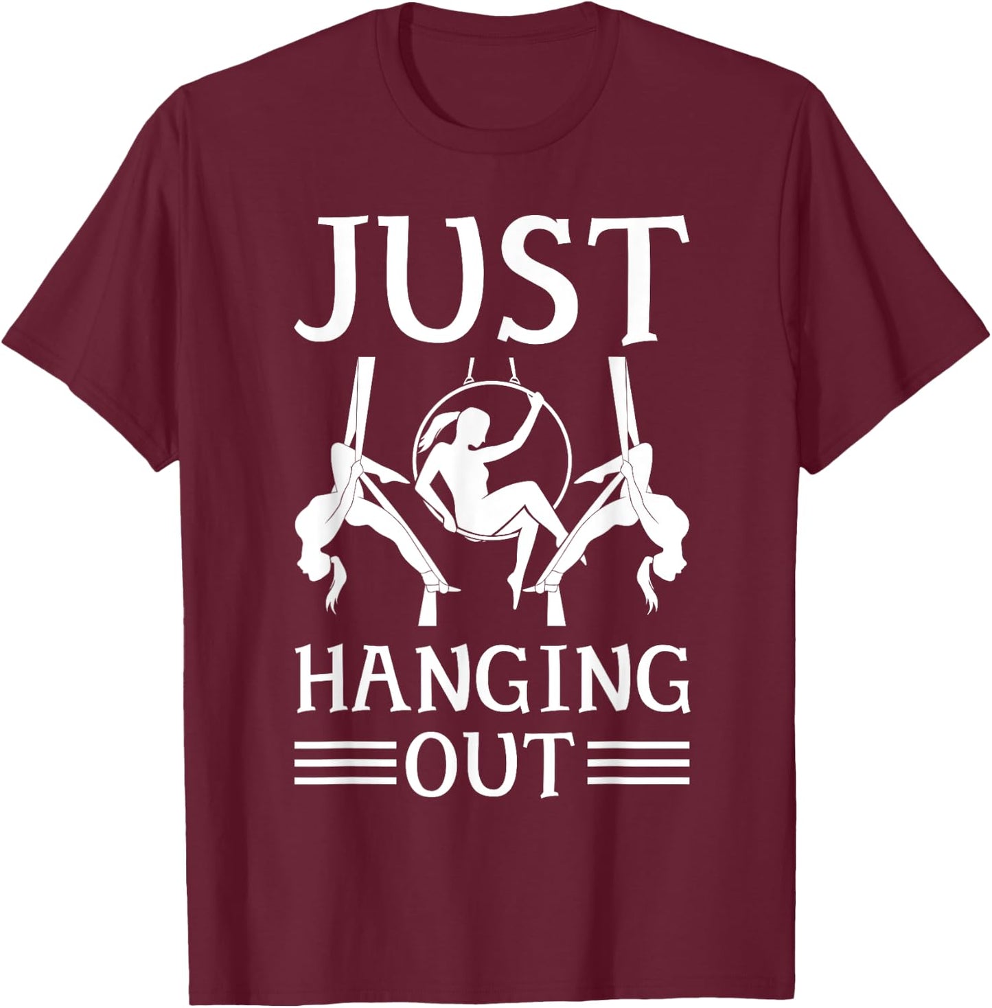 Aerialist Clothing Aerial Yoga Beginner Aerial Silks Dancer T-Shirt - T-Shirt | Maroon