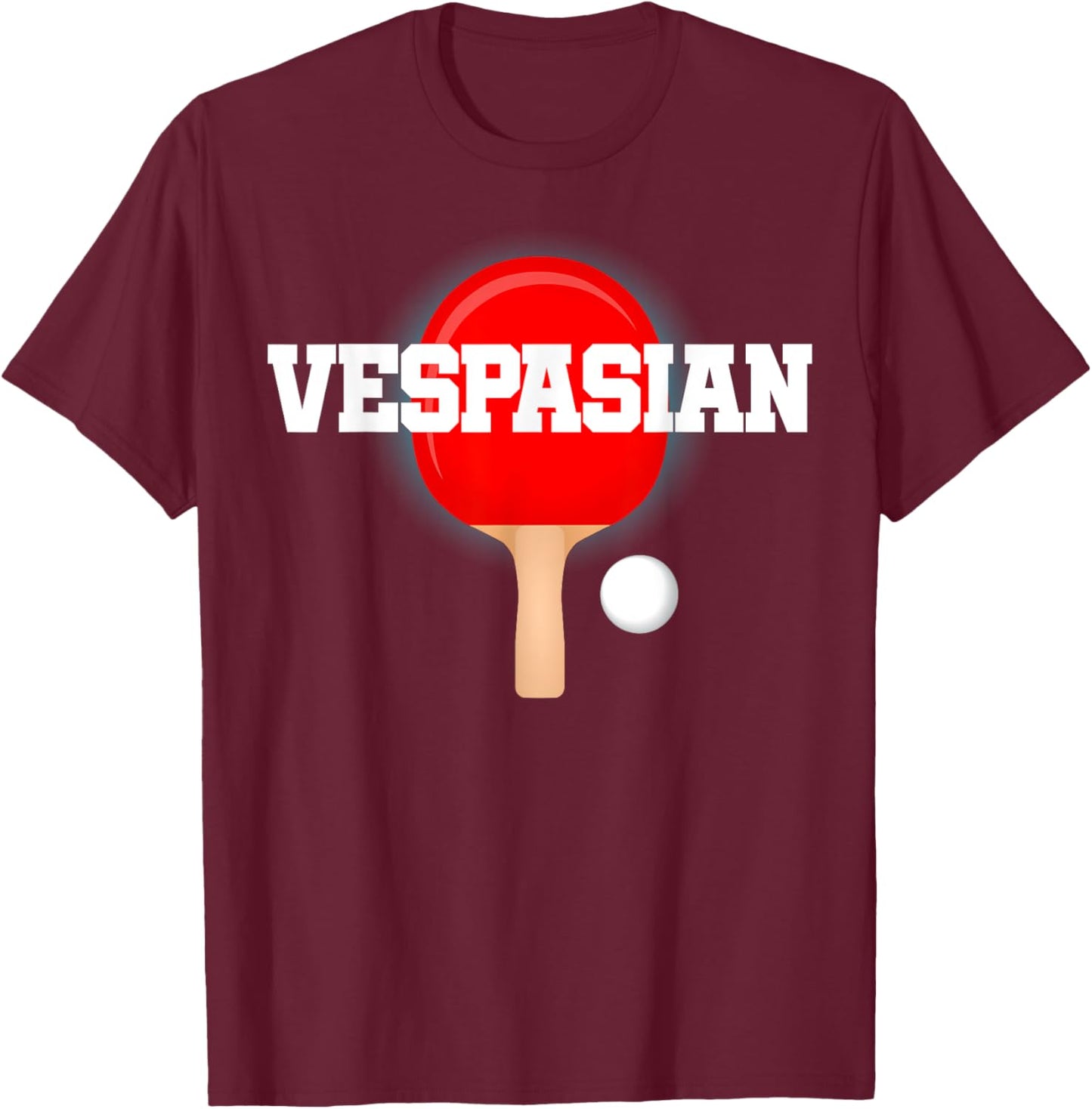 Vespasian Name Boys Table Tennis Ping Pong Game Racket Sport T-Shirt - T-Shirt | Maroon