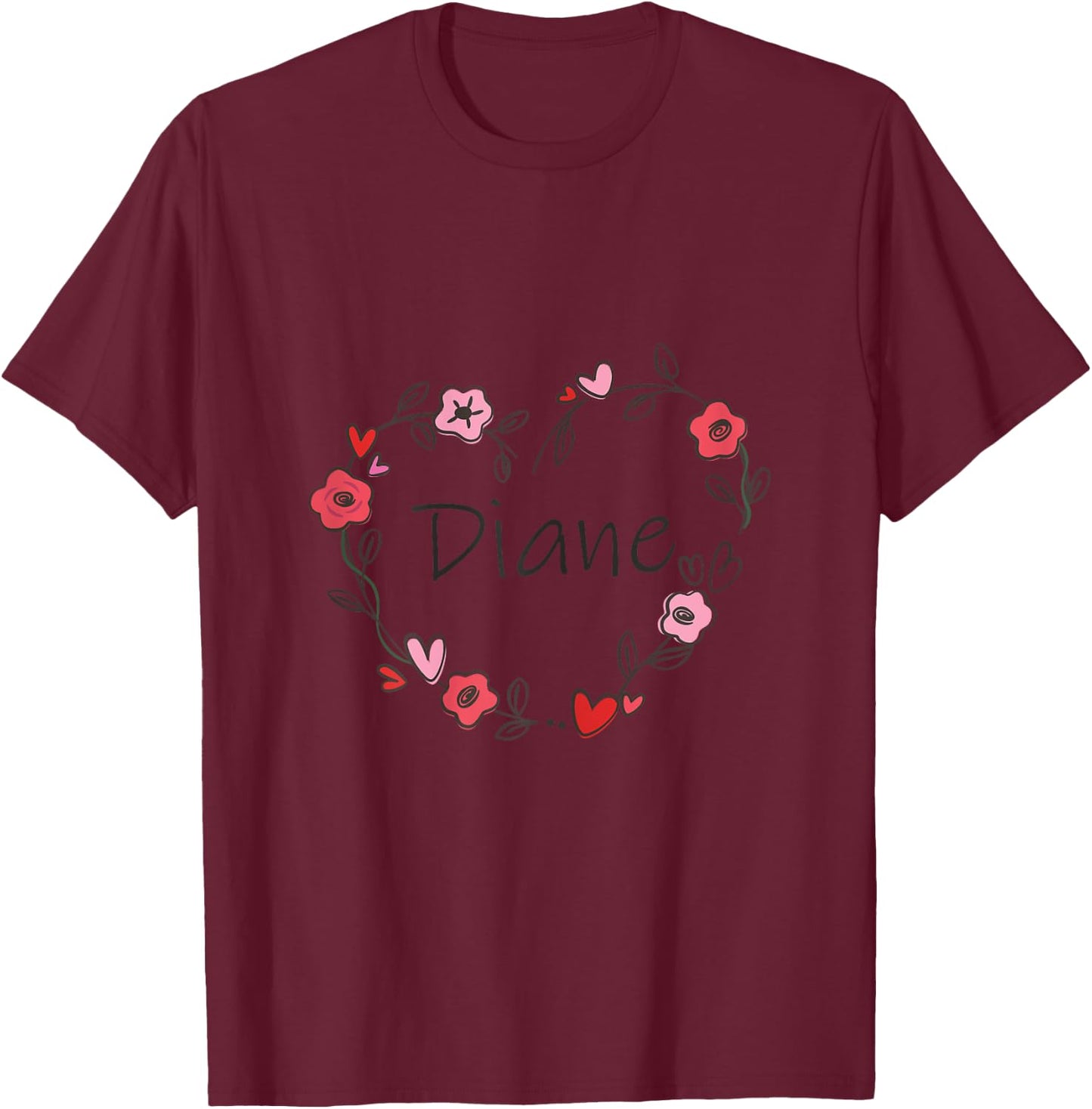 Diane T-Shirt - T-Shirt | Maroon
