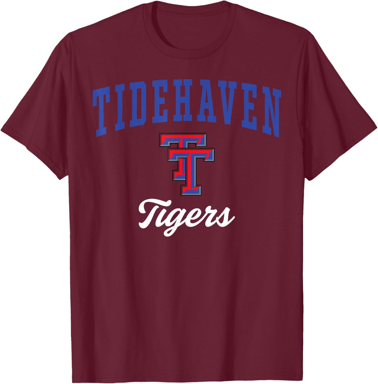 Tidehaven High School Tigers C3 T-Shirt - T-Shirt | Maroon