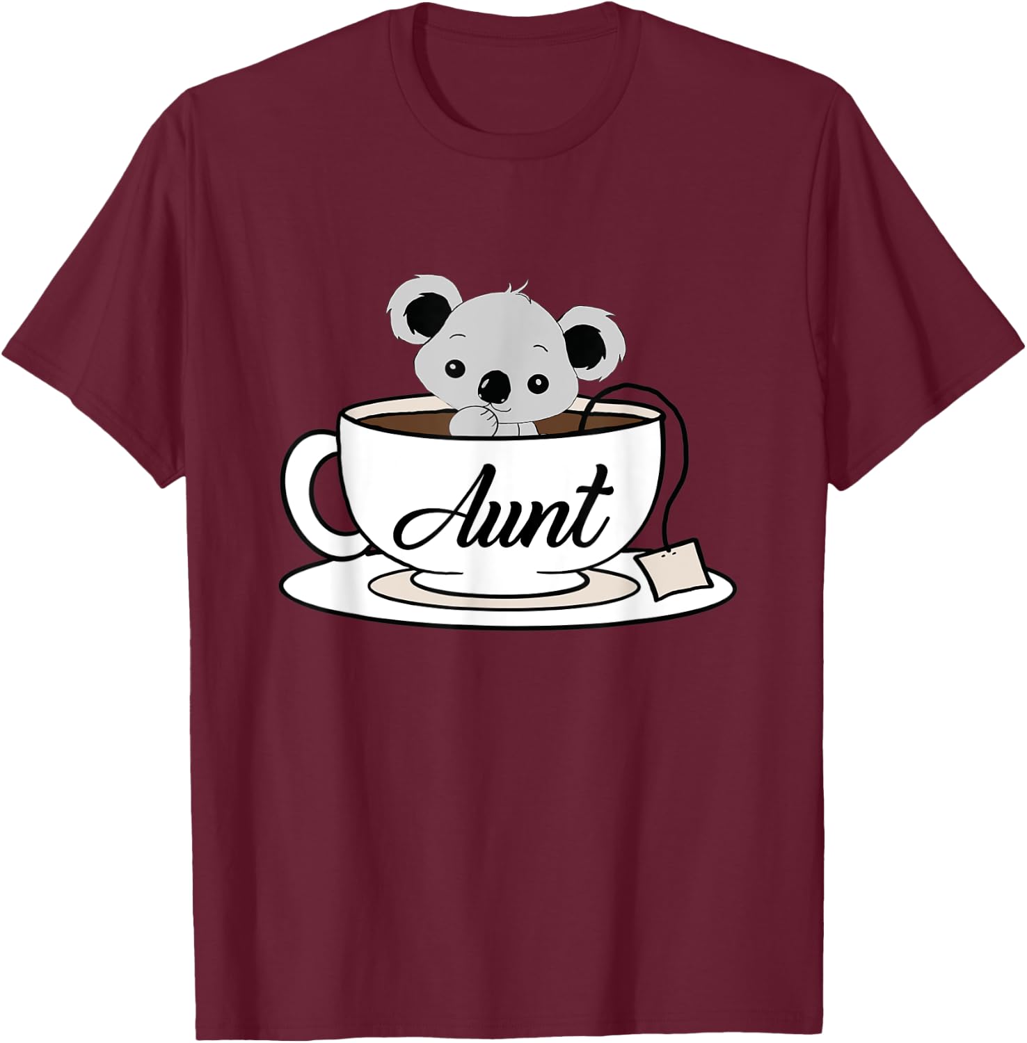 Koala Tea Aunt Tea Lover Gift Funny Koala T-Shirt - T-Shirt | Maroon