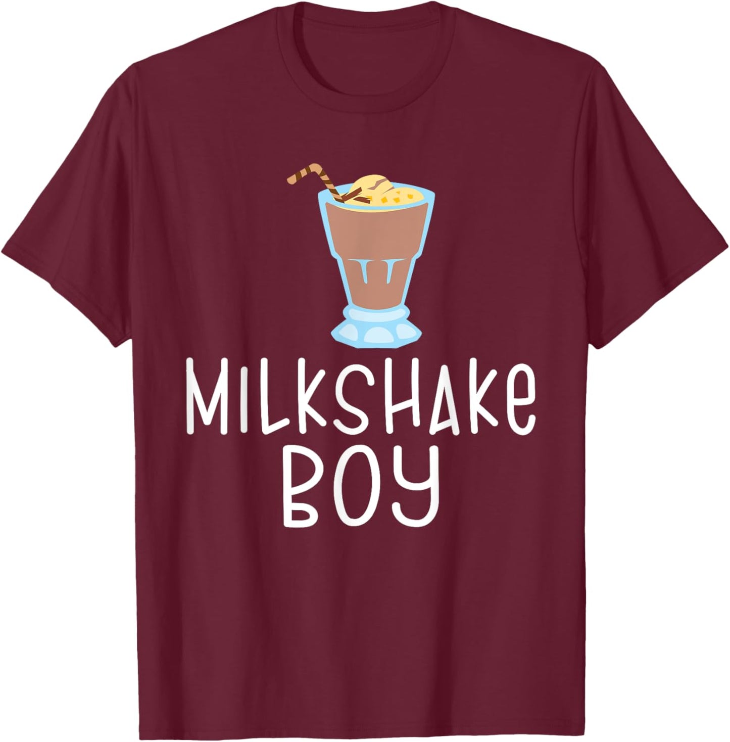 Milkshake Boy Milkshake T-Shirt - T-Shirt | Maroon
